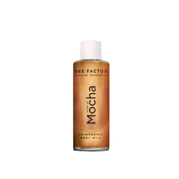 Glow up mocha shimmering body milk, 100ml – Bee factor natural cosmetics